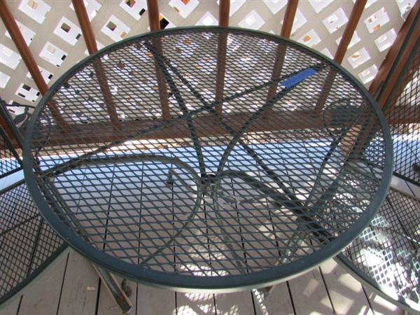 WROUGHT IRON PATIO SET W/ROCKING CHAIRS