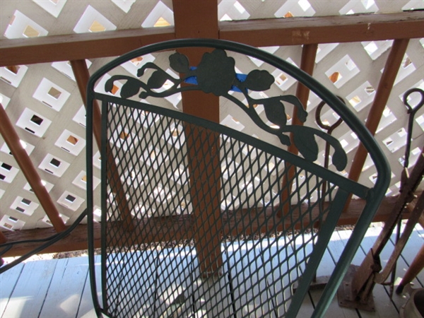 WROUGHT IRON PATIO SET W/ROCKING CHAIRS