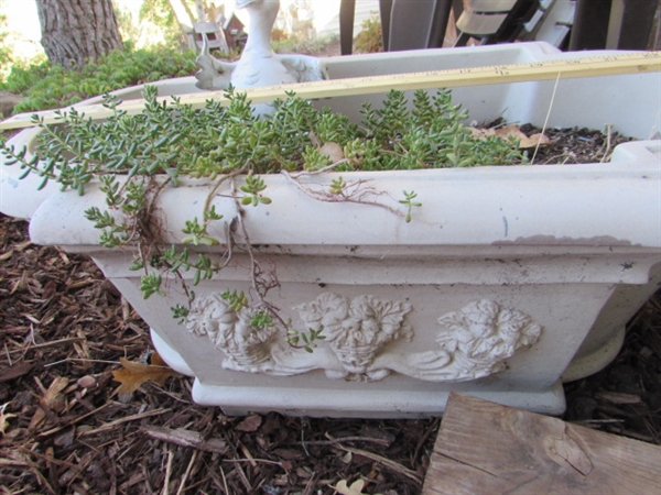 FAUX CLAY PLANTERS & ROLLING PLANT PLATFORMS