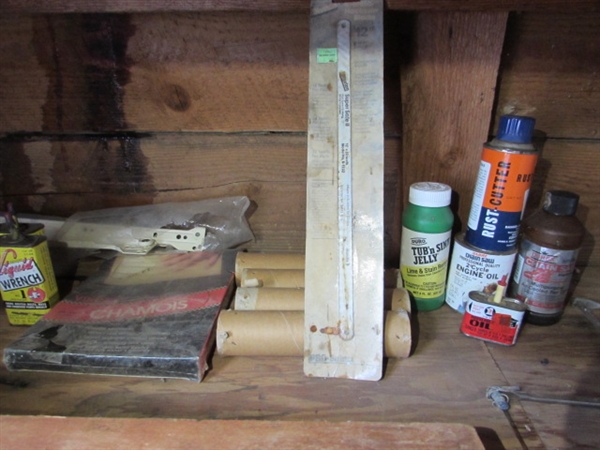 CONTENTS OF SHED SHELVES