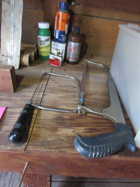 CONTENTS OF SHED SHELVES