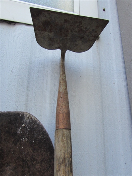 MORE LONG HANDLED GARDEN TOOLS - SHOVELS, HOE & PITCHFORK