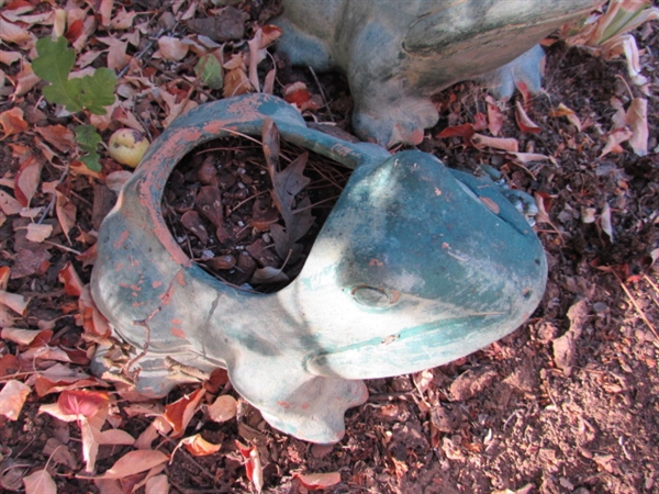 PAIR OF CLAY FROG PLANTERS & MORE