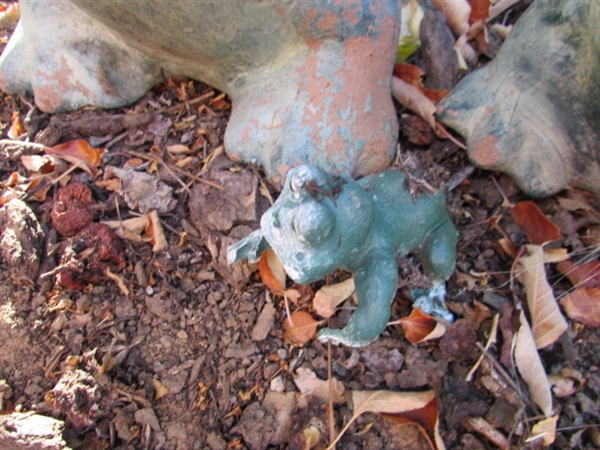 PAIR OF CLAY FROG PLANTERS & MORE