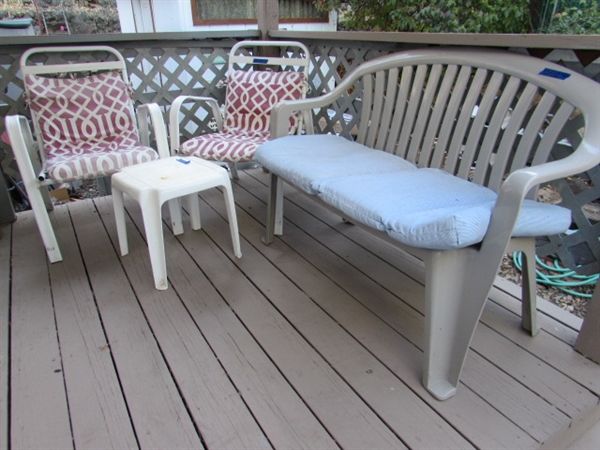 PLASTIC & METAL PATIO FURNITURE