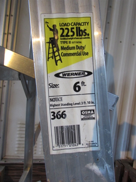 6' WAGNER A-FRAME LADDER & FOLDING STEP STOOL