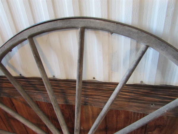 48 DIAMETER WOODEN SPOKE WAGON WHEEL