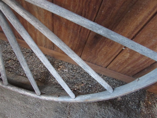 48 DIAMETER WOODEN SPOKE WAGON WHEEL