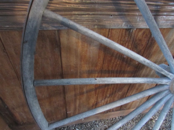 48 DIAMETER WOODEN SPOKE WAGON WHEEL