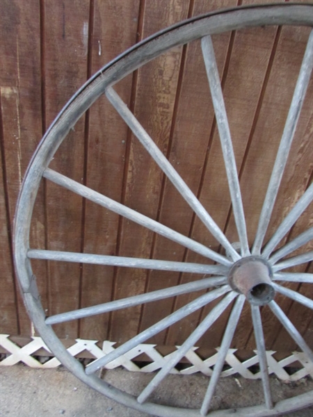 48 DIAMETER WOODEN SPOKE WAGON WHEEL