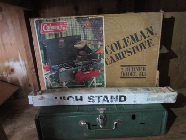 COLEMAN CAMP STOVE & STAND