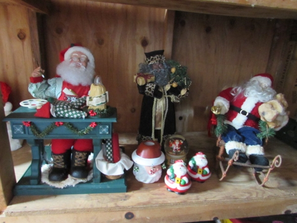 ANIMATED SANTA & SANTA THEMED CHRISTMAS DECOR