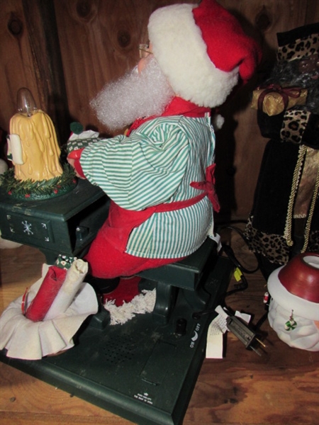 ANIMATED SANTA & SANTA THEMED CHRISTMAS DECOR