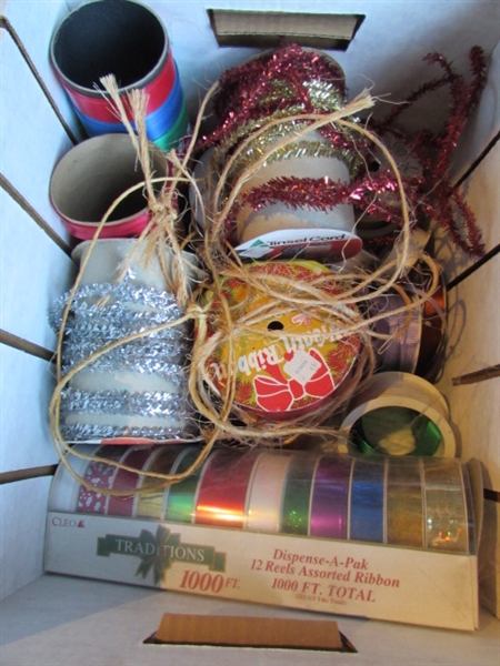 CHRISTMAS WRAPPING PAPER, RIBBONS & BOWS - SOME IS VINTAGE