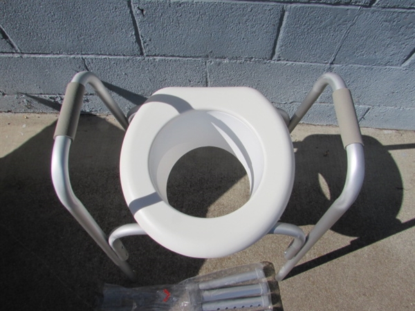 NEW TOILET SEAT RISER WITH HANDRAILS