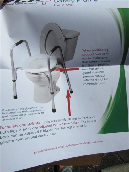 NEW TOILET SEAT RISER WITH HANDRAILS