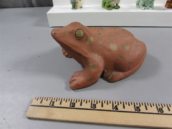 FROG COLLECTION - FIGURINES, CAST IRON, SALT & PEPPER SHAKERS