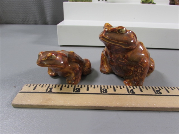 FROG COLLECTION - FIGURINES, CAST IRON, SALT & PEPPER SHAKERS