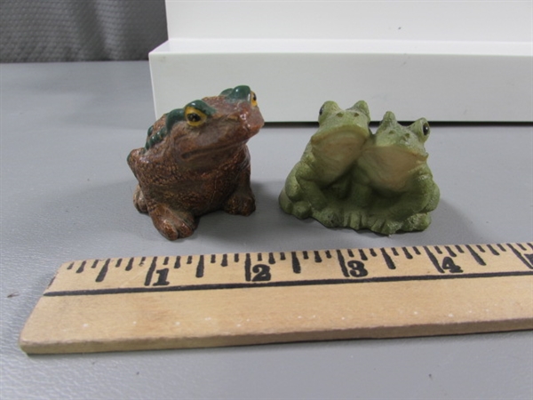 FROG COLLECTION - FIGURINES, CAST IRON, SALT & PEPPER SHAKERS