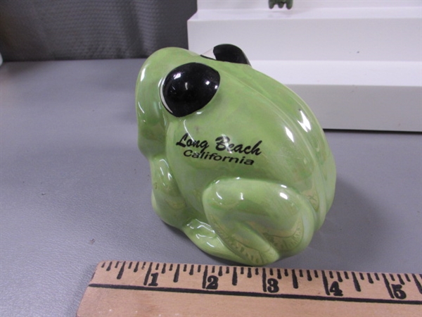 FROG COLLECTION - FIGURINES, CAST IRON, SALT & PEPPER SHAKERS