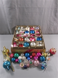 VINTAGE MERCURY GLASS ORNAMENTS & TREE TOPPERS