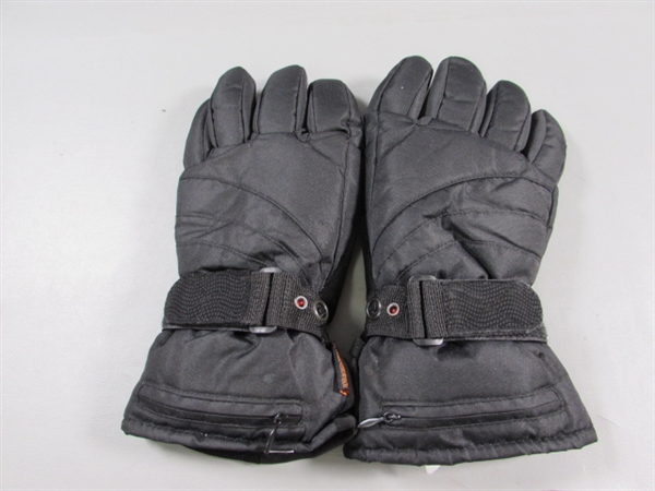 POLO BEANIE, THINSULATE WORK GLOVES & BATTERY POWERED HEATED GLOVES