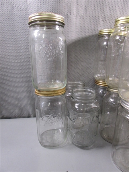 5+ DOZEN QUART JARS & RINGS AND LIDS