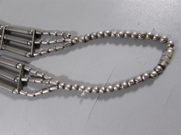 STERLING SILVER 3-STRAND NECKLACE