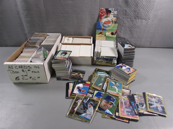 ASSORTED VINTAGE BASEBALL, HOCKEY & FOOTBALL CARDS