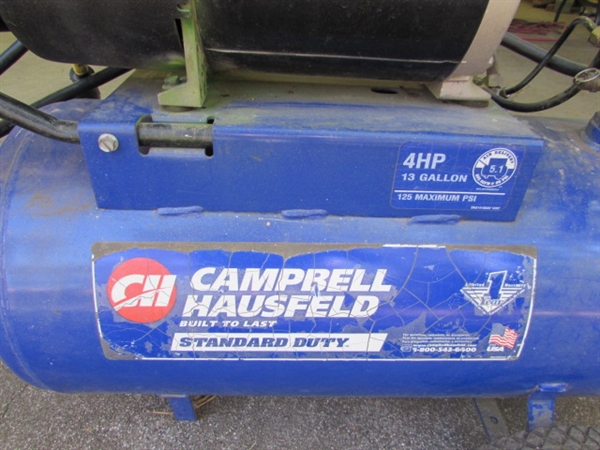 CAMPBELL HAUSFELD 4HP 13-GALLON AIR COMPRESSOR