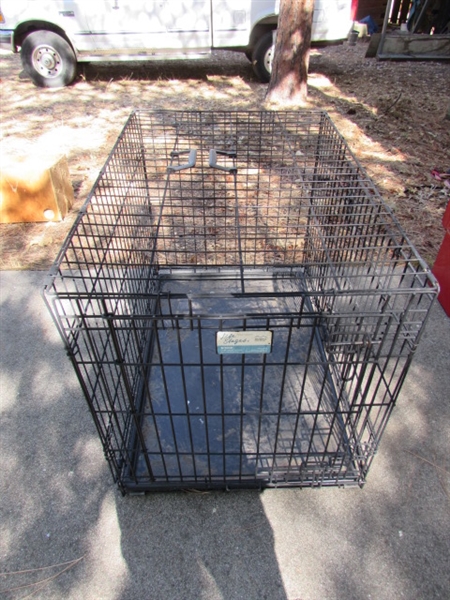 LARGE DOG CRATE W/2 DOORS