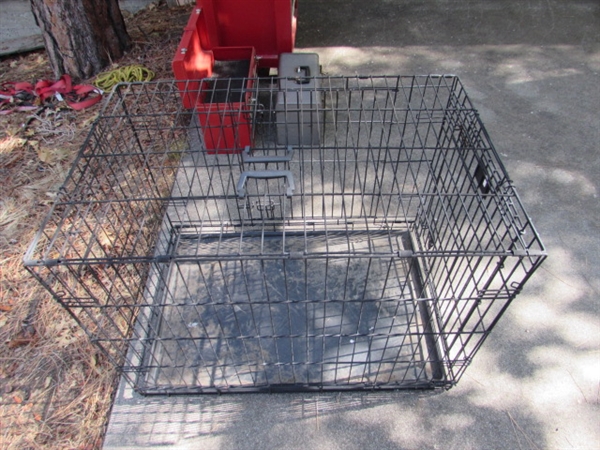 LARGE DOG CRATE W/2 DOORS