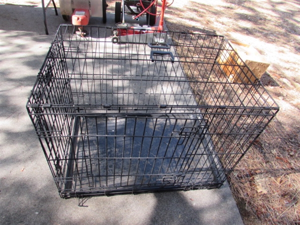 LARGE DOG CRATE W/2 DOORS