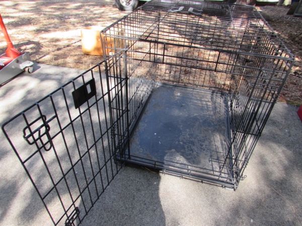 LARGE DOG CRATE W/2 DOORS