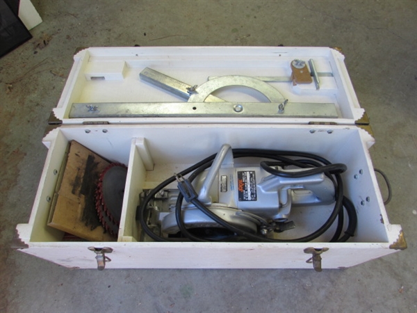 6.5 SUPER DUTY SKIL SAW W/ BLADES & STORAGE CHEST