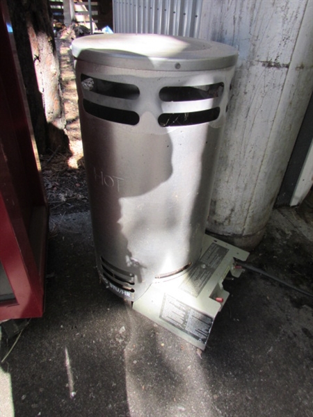 200,000 BTU/HR PROPANE SHOP HEATER WITH LARGE PROPANE TANK