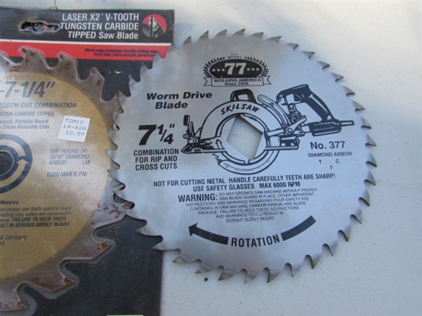 6.5- 8 ASSORTED SAW BLADES