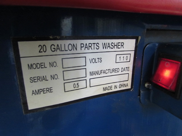 20-GALLON PARTS WASHER