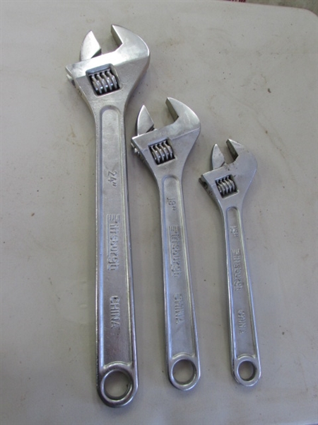 15, 18 & 24 CRESCENT WRENCHES