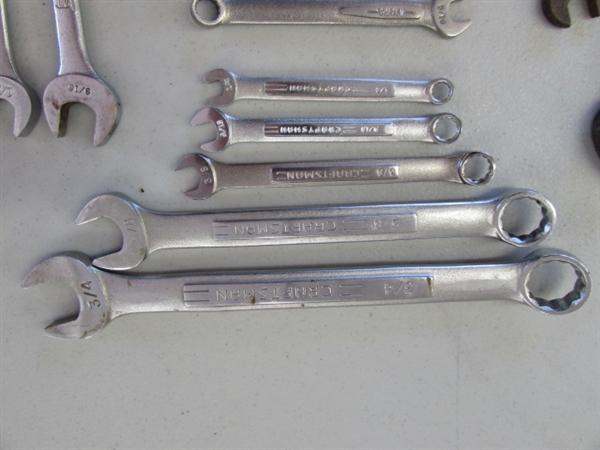 ASSORTED WRENCHES - CRAFTSMAN & OTHERS