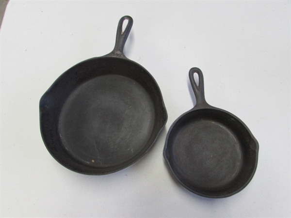 6 #3 & 9 #7 CAST IRON SKILLETS