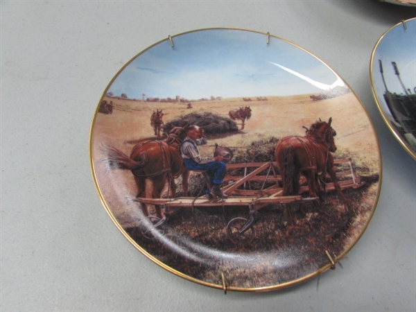 FARMING IN THE HEARTLAND BY EMMETT KAYE PLATES - DANBURY MINT