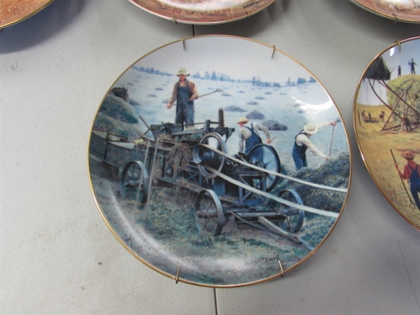 FARMING IN THE HEARTLAND BY EMMETT KAYE PLATES - DANBURY MINT