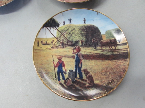 FARMING IN THE HEARTLAND BY EMMETT KAYE PLATES - DANBURY MINT