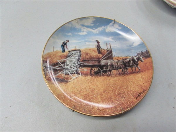 FARMING IN THE HEARTLAND BY EMMETT KAYE PLATES - DANBURY MINT