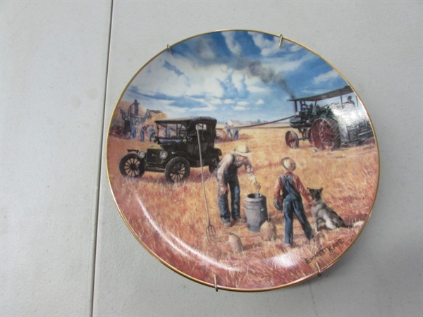 FARMING IN THE HEARTLAND BY EMMETT KAYE PLATES - DANBURY MINT