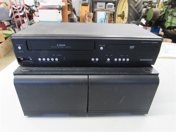 MAGNAVOX VCR/DVD PLAYER COMBO W/VHS STORAGE