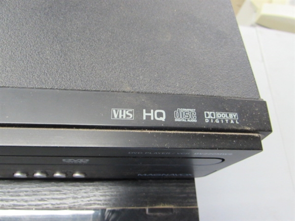 MAGNAVOX VCR/DVD PLAYER COMBO W/VHS STORAGE