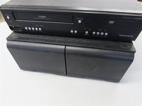 MAGNAVOX VCR/DVD PLAYER COMBO W/VHS STORAGE