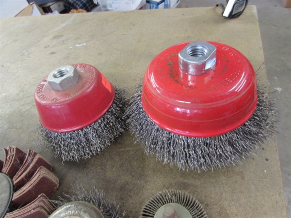 ASSORTED WIRE & ABRASIVE WHEELS